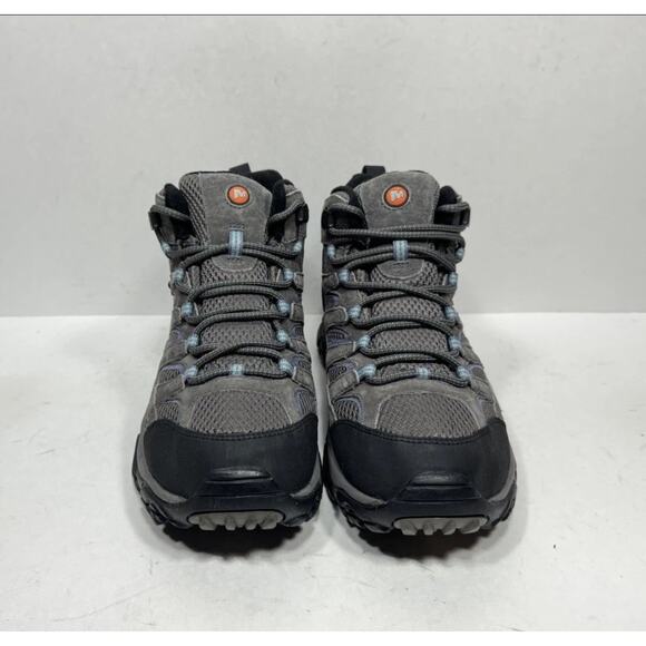 Merrell Women's 12 Wide Moab 2 Mid WP Hiking Boots Granite Gray Waterproof - Picture 2 of 8